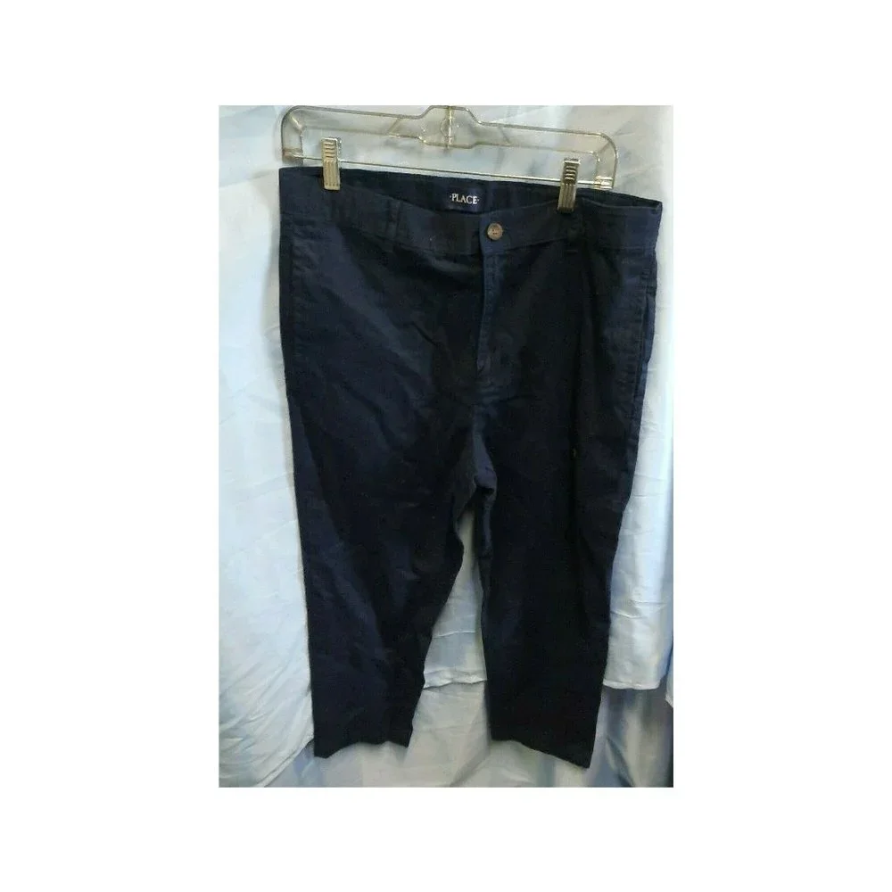 Size 16H 16 Husky The Childrens Place Navy Blue Chino Pants Trousers NWT Uniform - Picture 1 of 4